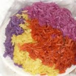 Seven color steamed glutious rice of Nung Din people1