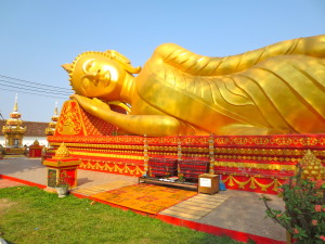 Laos Golden Reclining Buddha